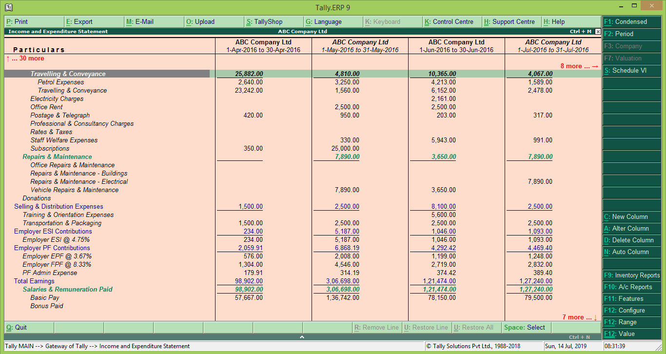 Detailed Balance Sheet, Profit &amp; Loss Reports - i-Soft Computer